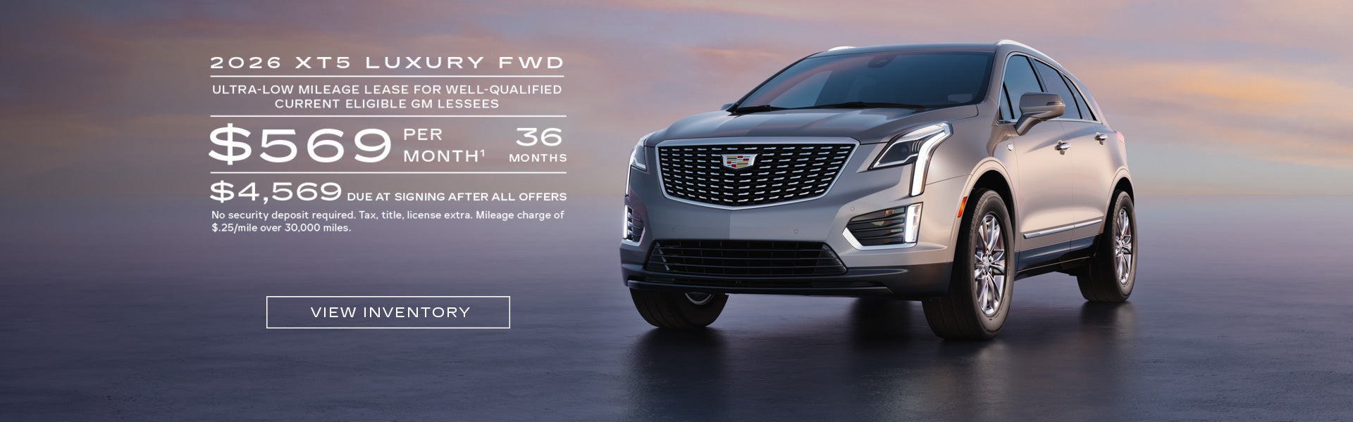 2026 XT5 FWD LUXURY. Ultra-low milege lease current lessee of a 2021 model year or newer GM vehic...